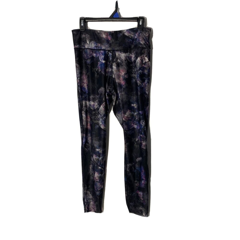 Pbx Pro tights women’s workout Large 12% spandex floral‎ multi color